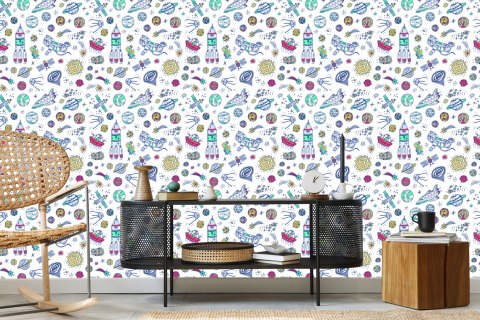 Tapeta Do Pokoju Dziecka, Statki Kosmiczne Rakiety