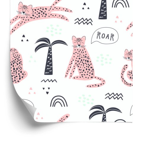 Tapeta Do Pokoju Dziewczynki Dzikie Zwierzęta Koty