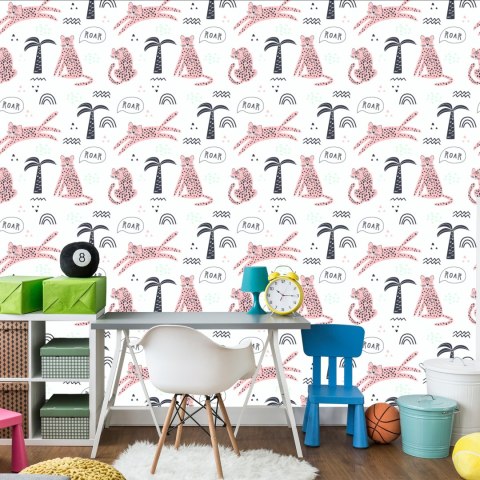 Tapeta Do Pokoju Dziewczynki Dzikie Zwierzęta Koty