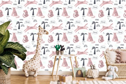 Tapeta Do Pokoju Dziewczynki Dzikie Zwierzęta Koty