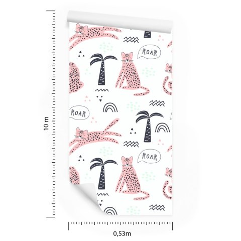 Tapeta Do Pokoju Dziewczynki Dzikie Zwierzęta Koty