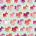 Tapeta Kolorowe Konie, Pokój Dziewczynki