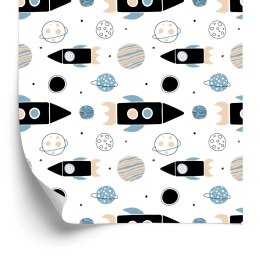 Tapeta Kolorowe Rakiety I Planety