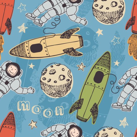 Tapeta Kosmonauci Wśród Planet