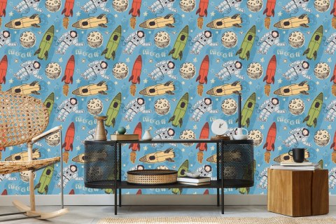 Tapeta Kosmonauci Wśród Planet