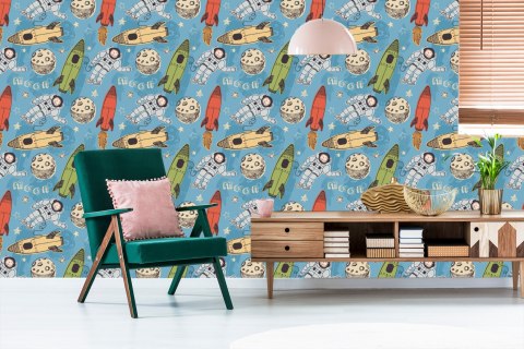 Tapeta Kosmonauci Wśród Planet