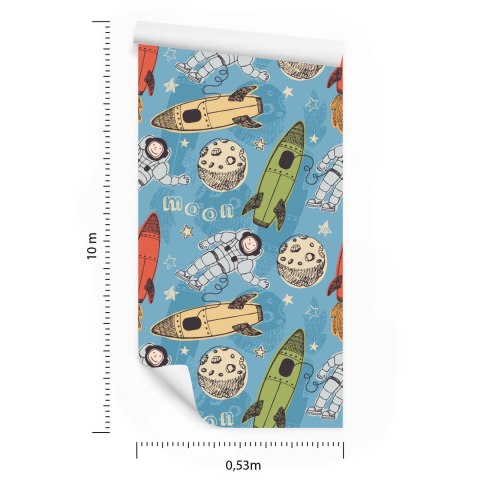 Tapeta Kosmonauci Wśród Planet