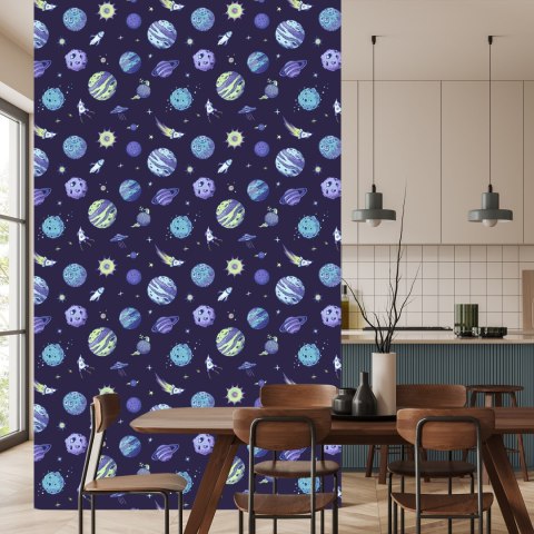 Tapeta Niebieski Kosmos I Planety