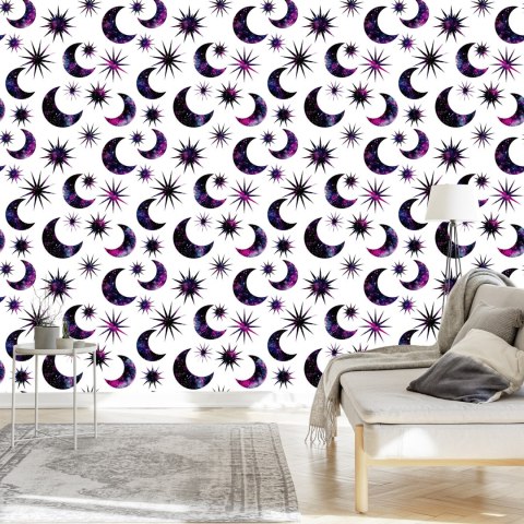 Tapeta Słońce Księżyc W Stylu Galaxy