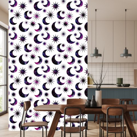 Tapeta Słońce Księżyc W Stylu Galaxy