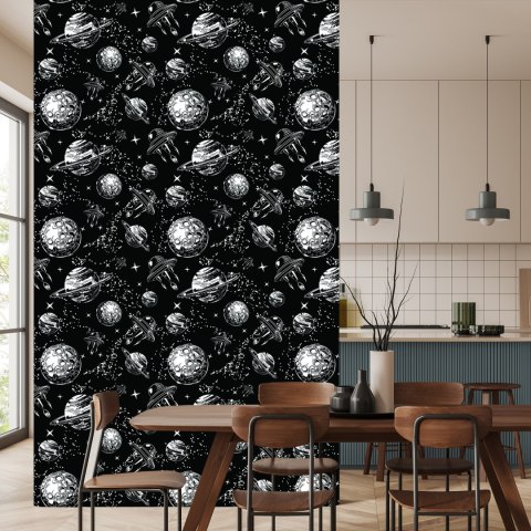 Tapeta Statki Kosmiczne Pośród Planet