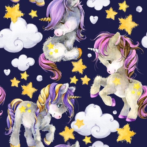 Tapeta W Jednorożce Chmury Dla Dziewczynek