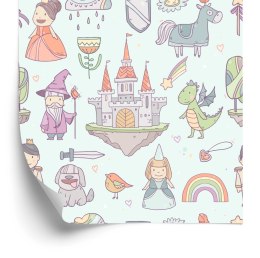 Tapeta Bajkowa Dla Dzieci, Wróżki, Smoki, Pieski