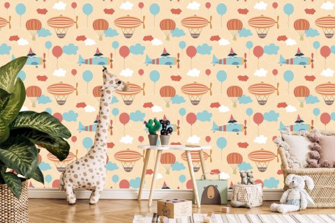 Tapeta Balony Na Tle Samolotów