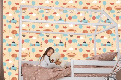 Tapeta Balony Na Tle Samolotów