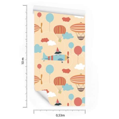 Tapeta Balony Na Tle Samolotów