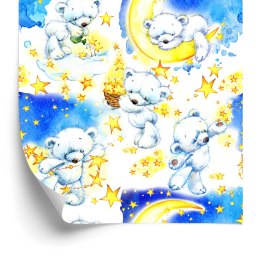 Tapeta Dla Chłopca Misie Gwiazdki Księżyce