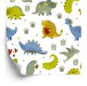 Tapeta Dla Dzieci, Dinozaury Kropki Serca
