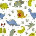 Tapeta Dla Dzieci, Dinozaury Kropki Serca