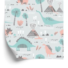 Tapeta Dla Dzieci Dinozaury Rośliny Drzewa Natura