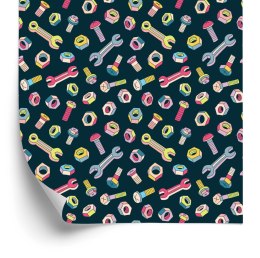 Tapeta Dla Dzieci - Kolorowe Śrubki I Klucze