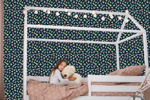 Tapeta Dla Dzieci - Kolorowe Śrubki I Klucze