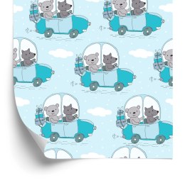 Tapeta Dla Dzieci - Misie I Wilki Na Wycieczce