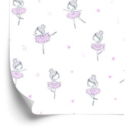 Tapeta Dla Dziewczynki Baletnice Serduszka Gwiazdy