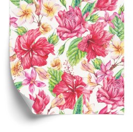 Tapeta Kolorowe Egzotyczne Kwiaty I Liście