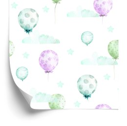 Tapeta Pastelowe Balony Na Tle Gwiazd