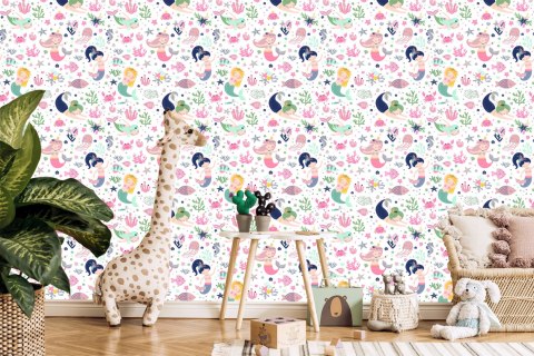 Tapeta Syreny Z Bajki, Muszelki, Do Pokoju Dziecka