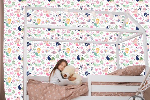 Tapeta Syreny Z Bajki, Muszelki, Do Pokoju Dziecka