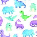 Tapeta W Kolorowe Dinozaury, Do Pokoju Chłopca