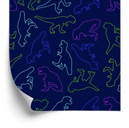 Tapeta W Kolorowe Dinozaury, Do Pokoju Dziecka