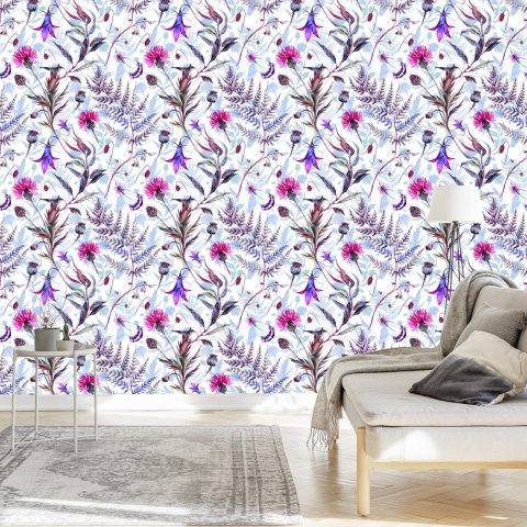 Tapeta Kwiaty Polne Akwarela