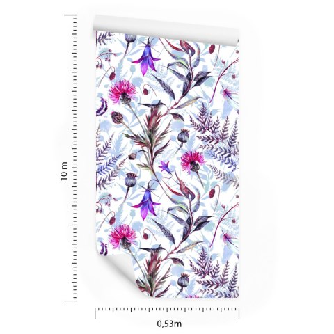 Tapeta Kwiaty Polne Akwarela