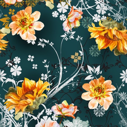 Tapeta Kwiaty W Stylu Vintage