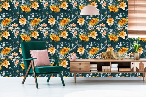 Tapeta Kwiaty W Stylu Vintage