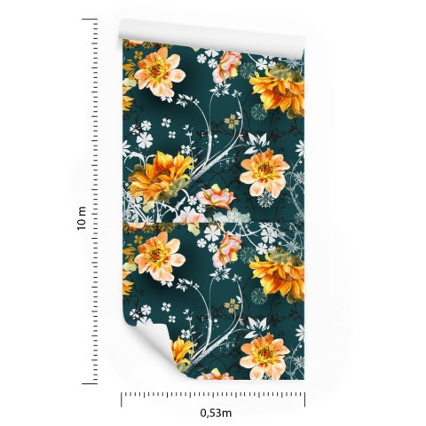 Tapeta Kwiaty W Stylu Vintage