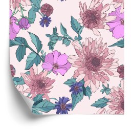 Tapeta Róże, Astry I Dalie