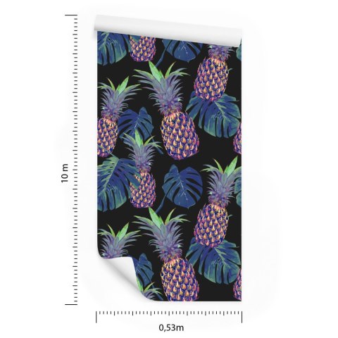 Tapeta Ananasy Z Liśćmi Monstery