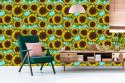 Tapeta Bukiet Słoneczników Retro