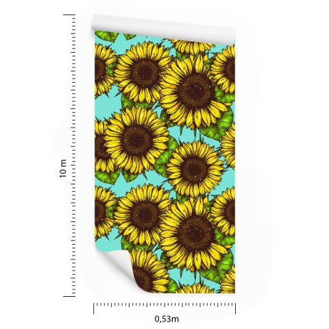 Tapeta Bukiet Słoneczników Retro