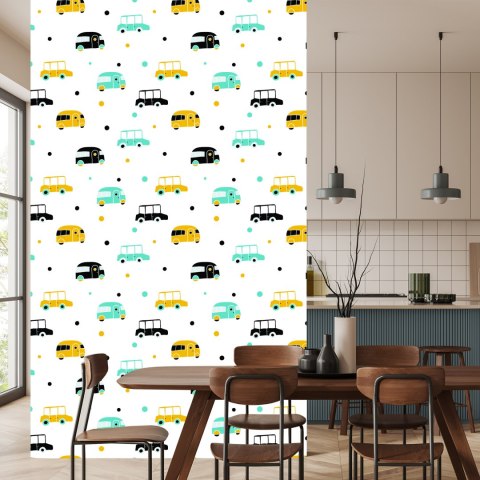 Tapeta Dla Chłopca Kolorowe Samochody Autobusy