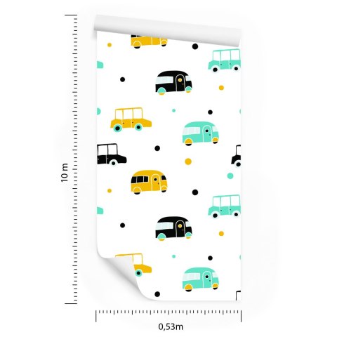 Tapeta Dla Chłopca Kolorowe Samochody Autobusy