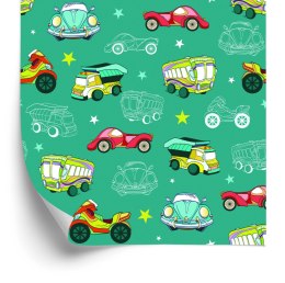 Tapeta Dla Dzieci - Kolorowe Auta I Motocykle