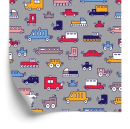 Tapeta Dla Dzieci - Kolorowe Samochodziki