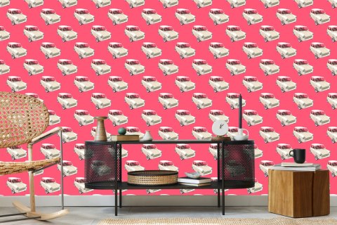 Tapeta Dla Dzieci - Kultowe Auta W Stylu Retro