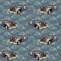 Tapeta Dla Dzieci - Starodawne Auta Malowane Akwarelą W Stylu Vintage