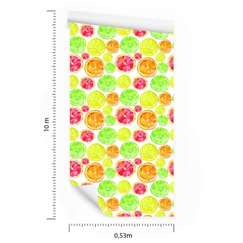 Tapeta Do Jadalni Owoce Cytryny Pomarańcze Limonki